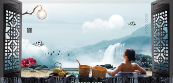 Hình ảnh tranh spa khổ lớn dán tường 15